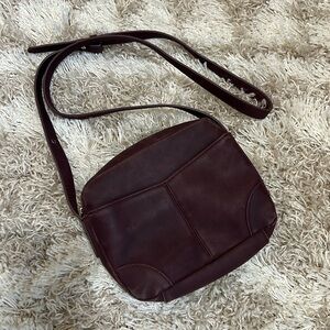 Oxblood crossbody bag